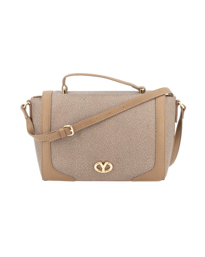 Ynot - Borsa con patta e tracolla in pvc Lux