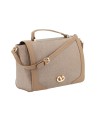 Ynot - Borsa con patta e tracolla in pvc Lux