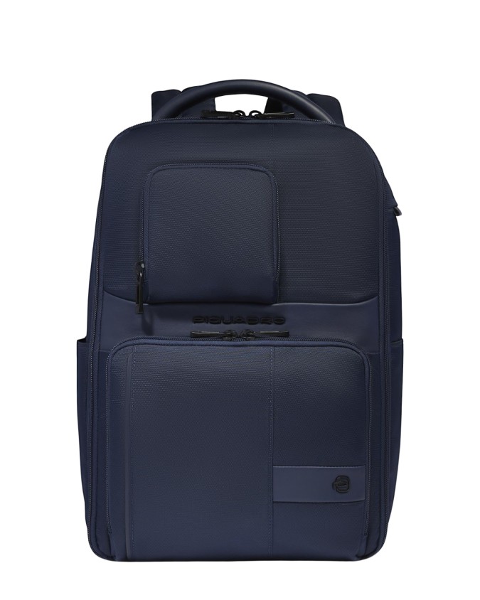 Piquadro – Zaino da viaggio porta pc 14’’ in pelle e tessuto