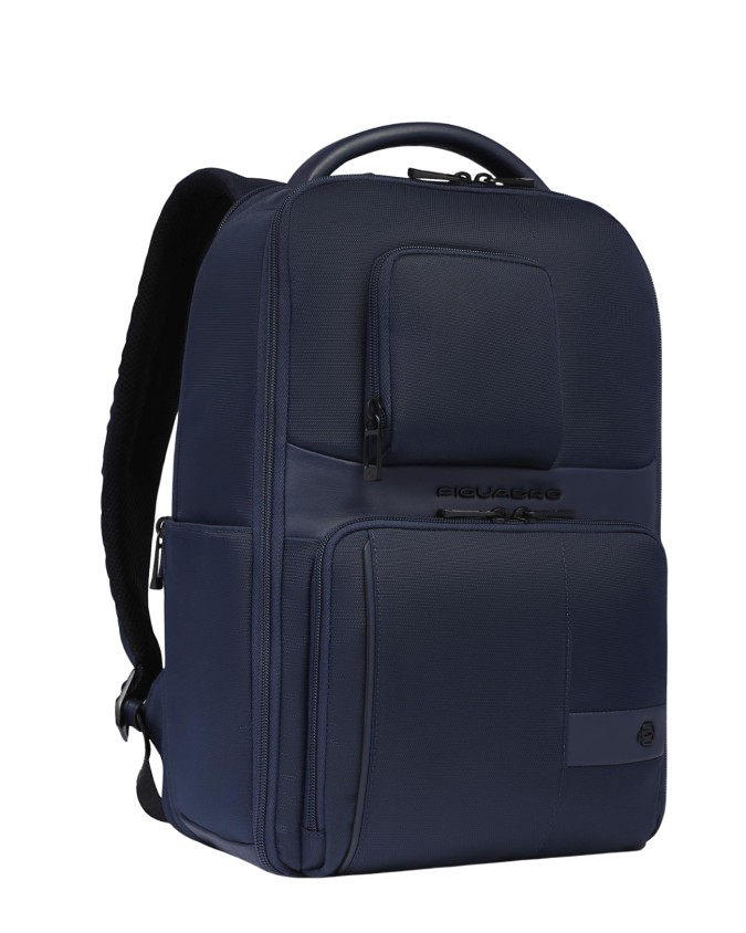  Piquadro – Zaino da viaggio porta pc 14’’ in pelle e tessuto