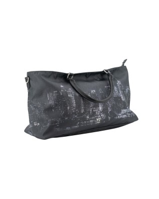 Ynot - Shopping bag grande con doppio manico corto in nylon Grunge 2