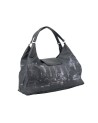Ynot - Borsa a spalla shopping con patta in nylon L Grunge