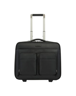 Piquadro - Cartella pilota con ruote in pelle porta pc 15.6'' Modus