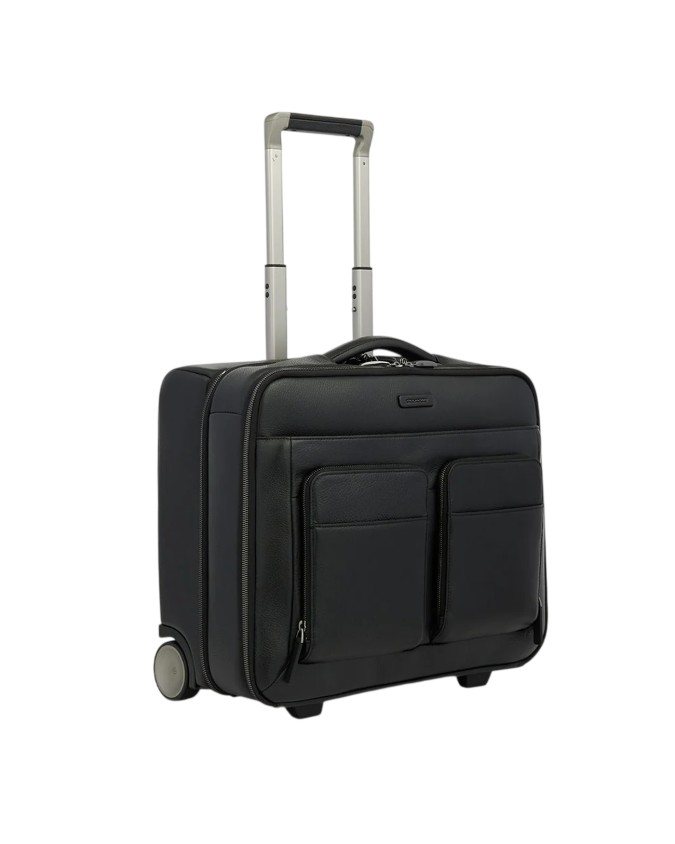  Piquadro - Cartella pilota con ruote in pelle porta pc 15.6''