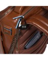 Piquadro - Customizable Blue Square 14" Leather Laptop Backpack
