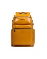 Piquadro - Customizable Blue Square 15.6'' Leather Laptop Backpack