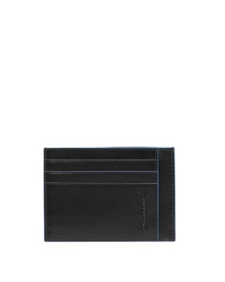 Piquadro - Porta carte di credito in pelle Blue Square -...
