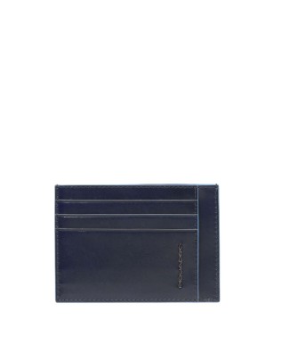 Piquadro - Kreditkartenetui aus Leder von Blue Square - Blau