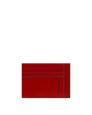 Piquadro - Blue Square Leather Credit Card Holder -...