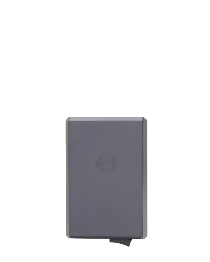  Piquadro - Portacarte di Credito MagSafe in Alluminio e Pelle