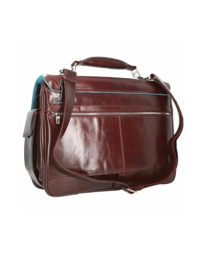 Piquadro - Cartella in pelle a due soffietti porta PC 15" Blue Square