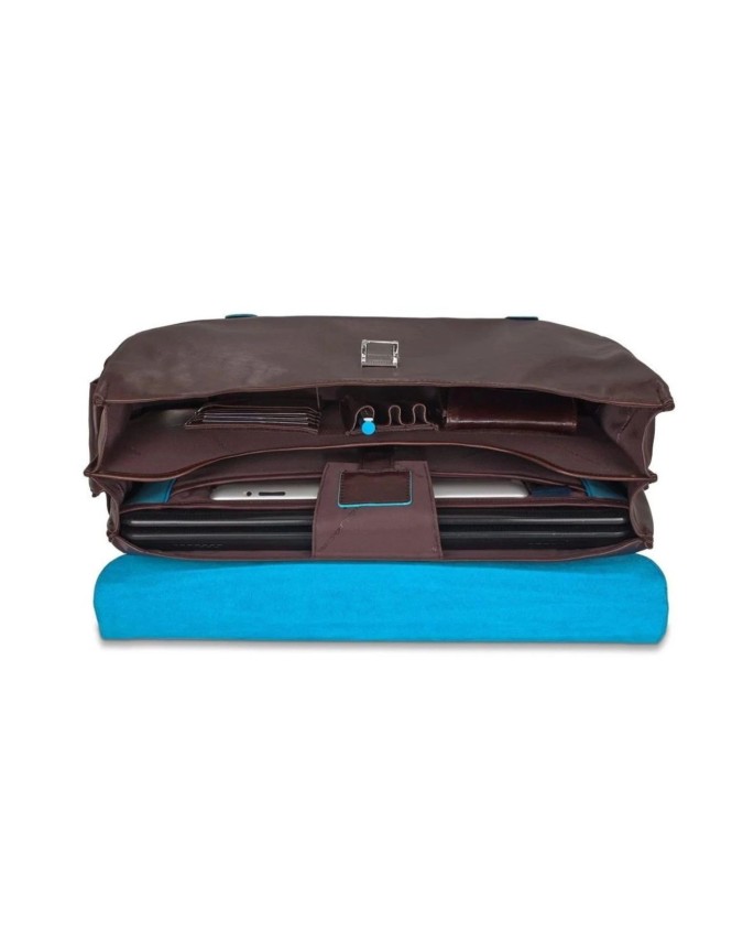 Piquadro - Cartella in pelle a due soffietti porta PC 15" Blue Square