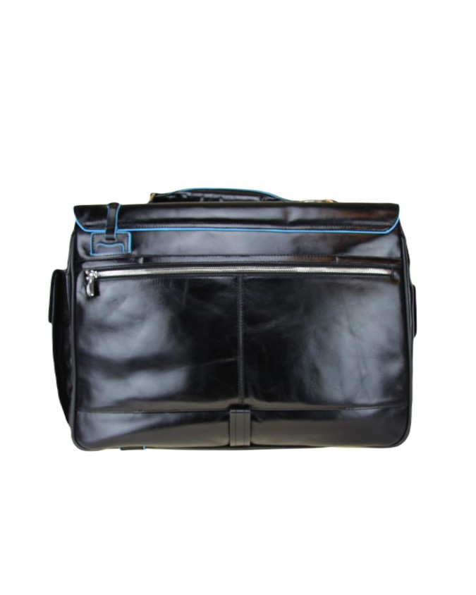 Piquadro - Cartella in pelle a due soffietti porta PC 15" Blue Square