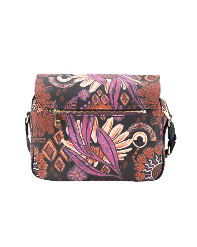  Ynot - Borsa postina con patta in ecopelle Ikebana