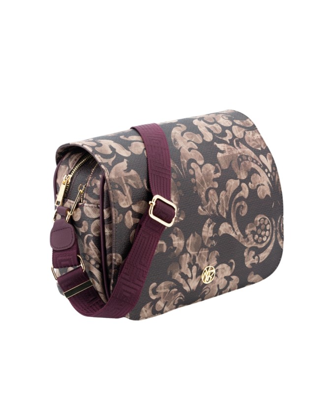  Ynot - Borsa postina con patta in ecopelle Ikebana