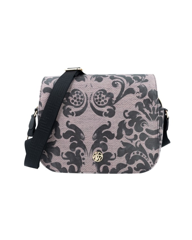 Ynot - Borsa postina con patta in ecopelle Ikebana