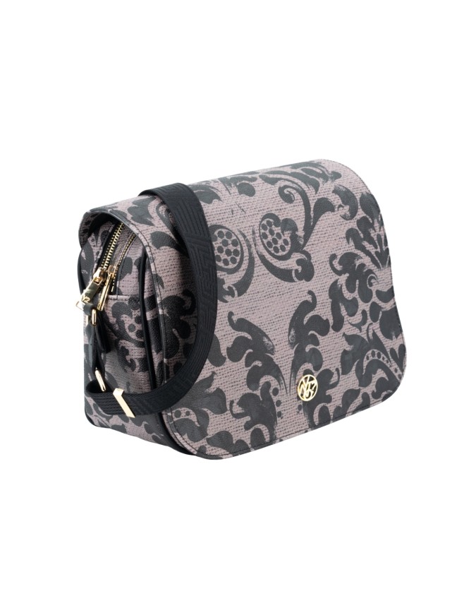  Ynot - Borsa postina con patta in ecopelle Ikebana