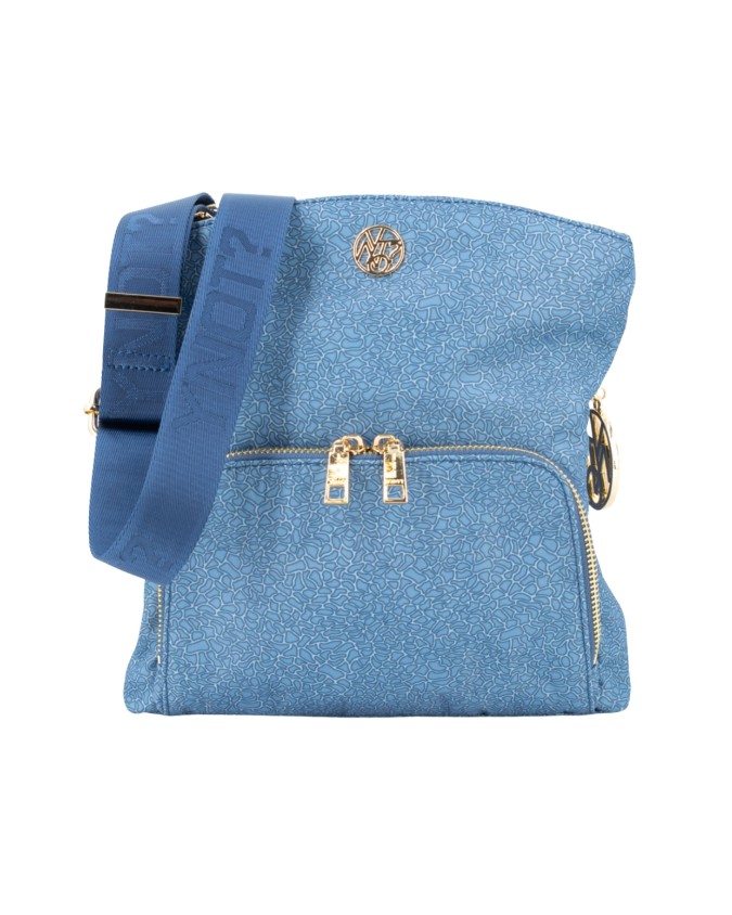 Ynot - Borsa a tracolla con tasca esterna Cloud