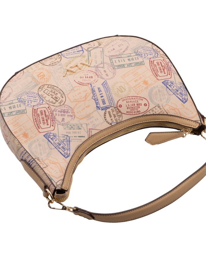 Alv By Alviero Martini - Borsa hobo in poliuretano Passport Classic