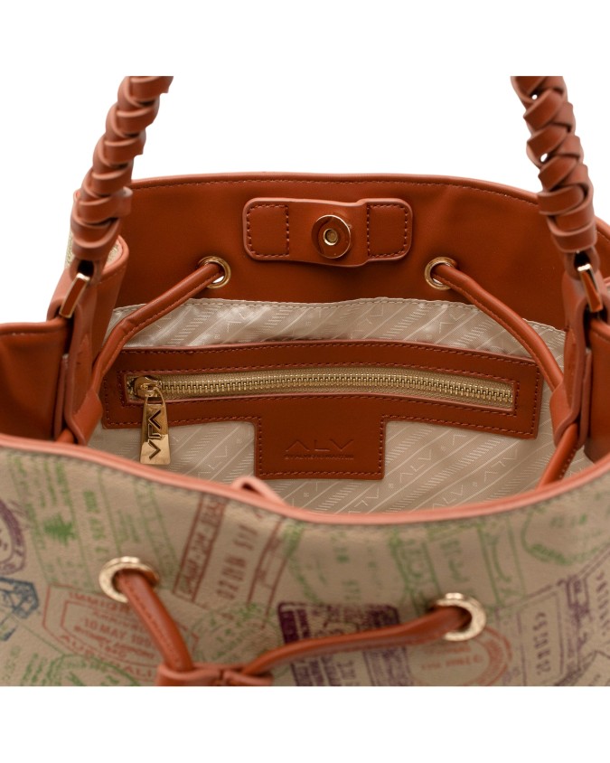 Alv By Alviero Martini - Borsa a secchiello in poliuretano Weave