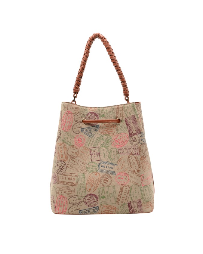 Alv By Alviero Martini - Borsa a secchiello in poliuretano Weave