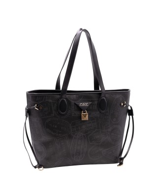  Alv By Alviero Martini - Borsa shopping in poliuretano con 2