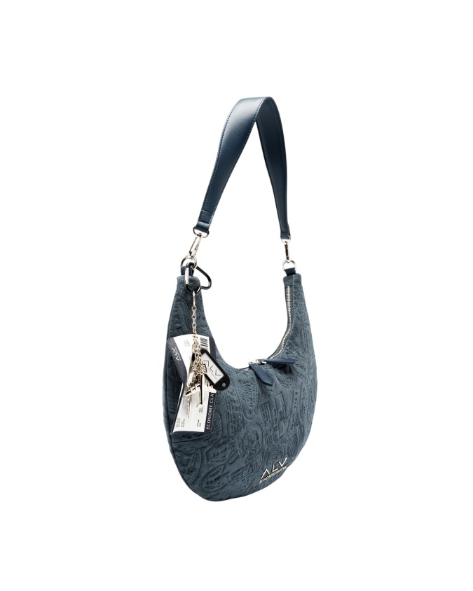  Alv By Alviero Martini - Borsa hobo mezzaluna in poliuretano