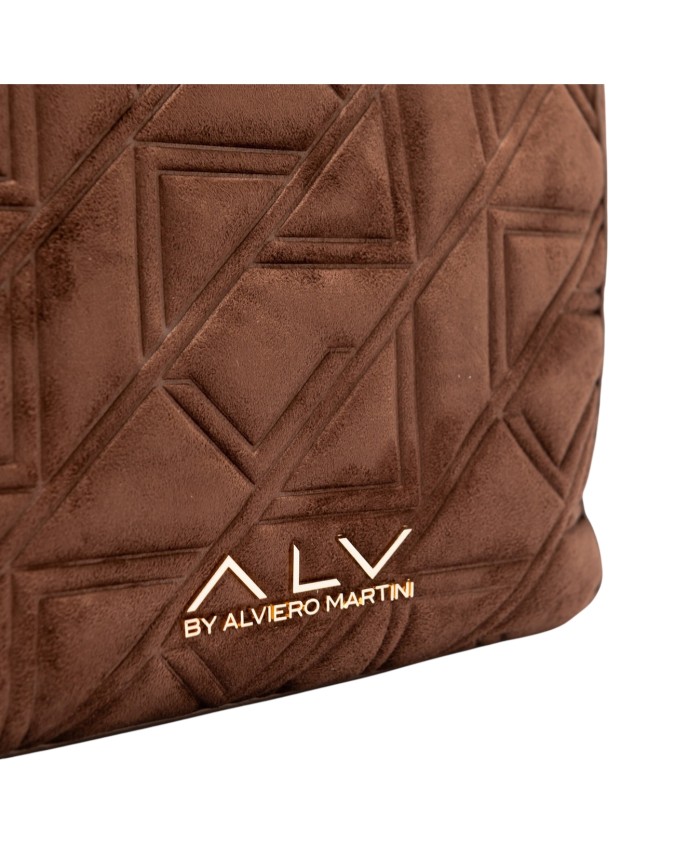  Alv By Alviero Martini - Borsa Tote in poliuretano scamosciato