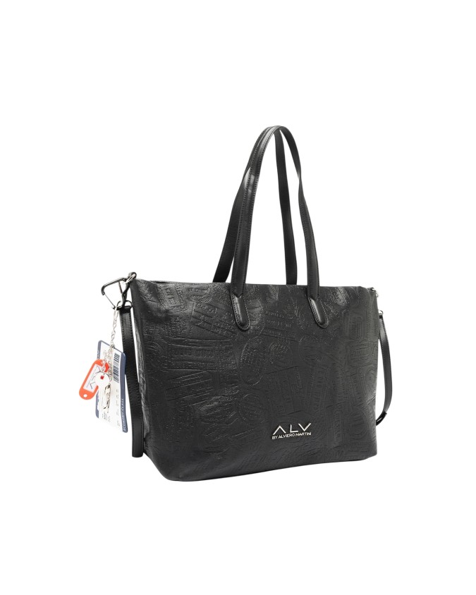  Alv By Alviero Martini – Borsa a spalla shopper in poliuretano
