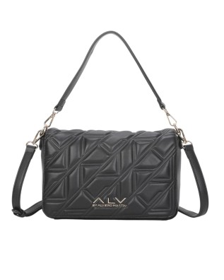 Alv By Alviero Martini - Borsa a tracolla in poliuretano con patta Stella 2
