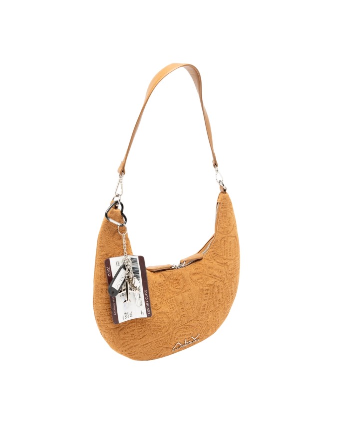  Alv By Alviero Martini - Borsa hobo mezzaluna in poliuretano