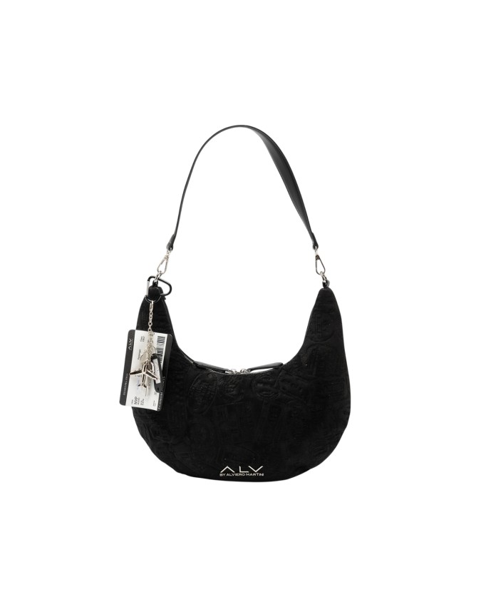  Alv By Alviero Martini - Borsa hobo mezzaluna in poliuretano