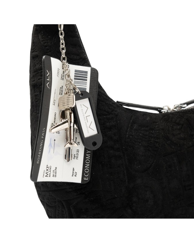  Alv By Alviero Martini - Borsa hobo mezzaluna in poliuretano