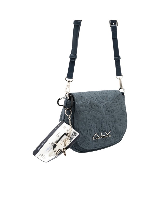  Alv By Alviero Martini – Tracollina in poliuretano scamosciato