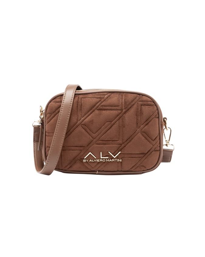 Alv By Alviero Martini – Borsa a tracolla camera bag in poliuretano scamosciato Stella Suede