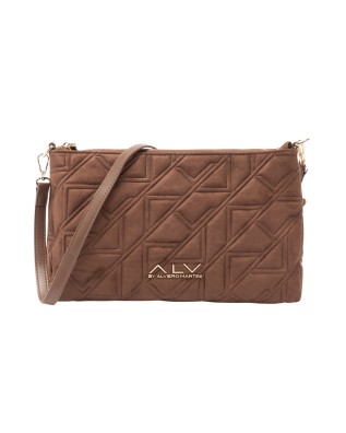 Alv By Alviero Martini – Borsa a spalla in poliuretano scamosciato Stella Suede