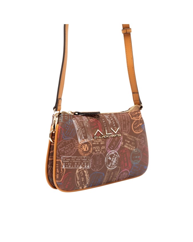 Alv By Alviero Martini - Borsa a spalla a tre scomparti in