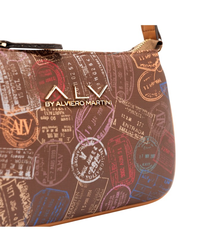  Alv By Alviero Martini - Borsa a spalla a tre scomparti in