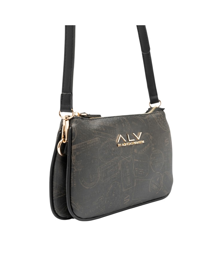  Alv By Alviero Martini - Borsa a spalla a tre scomparti in