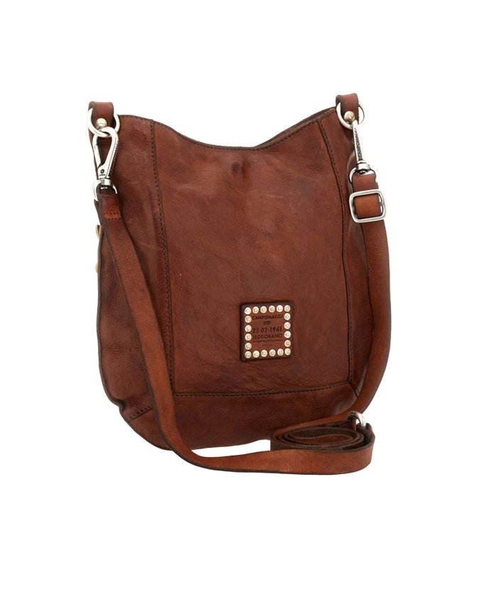  Campomaggi – Borsa a tracolla in pelle con borchiette Nora