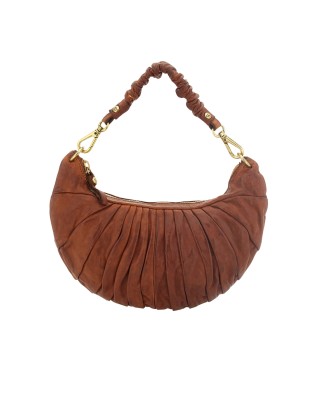 Campomaggi – Luna Small Pleated Leather Shoulder Bag