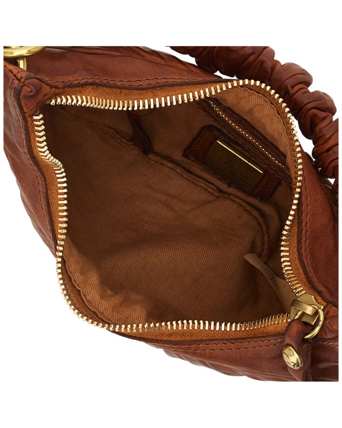  Campomaggi – Borsa a spalla mini in pelle plissettata Luna