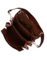  Campomaggi - Borsa a tracolla piccola con patta con borchie