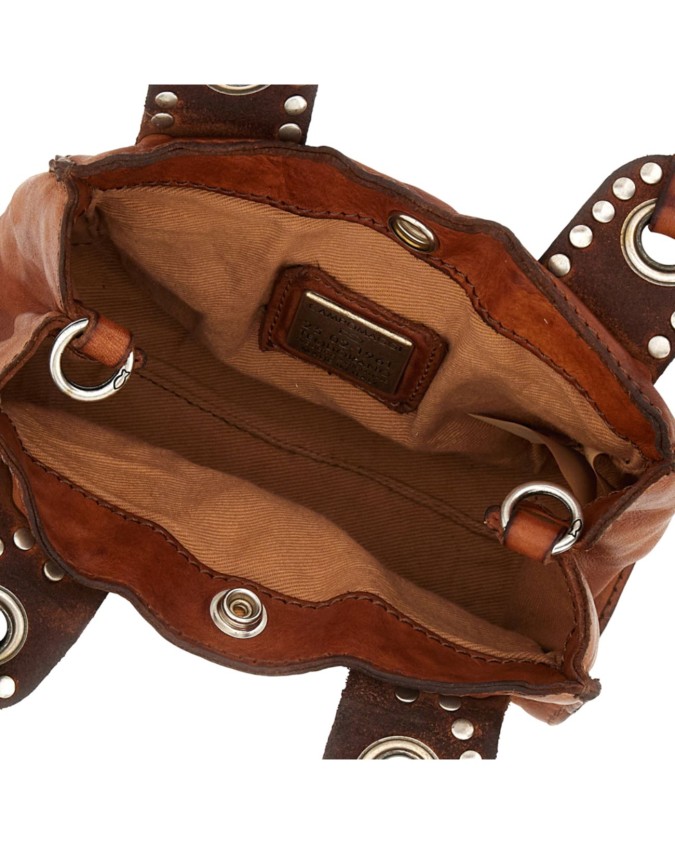  Campomaggi - Borsa a tracolla mini in pelle con borchie e