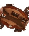  Campomaggi - Borsa a tracolla mini in pelle con borchie e