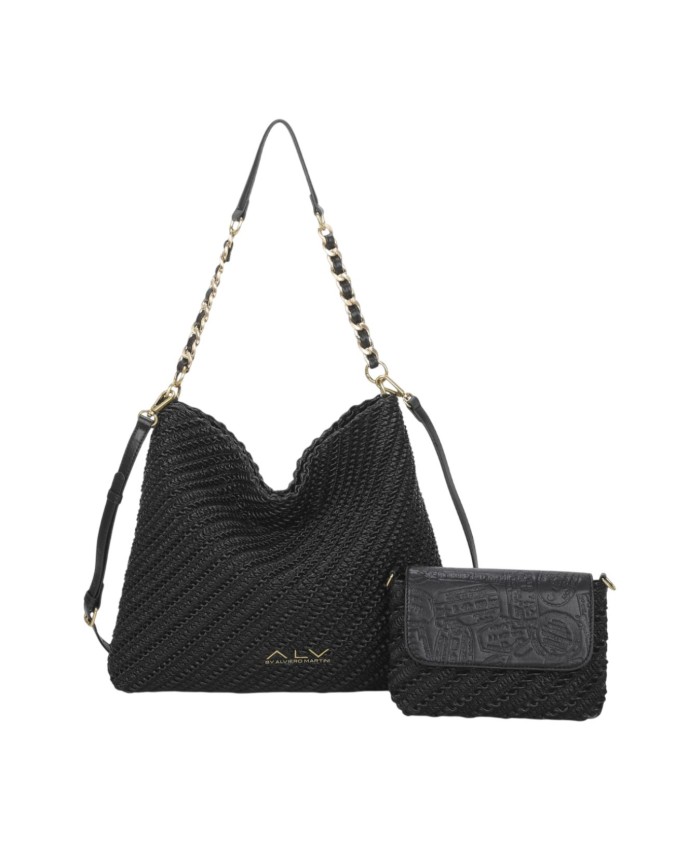  Alv By Alviero Martini - Borsa hobo large con pochette in