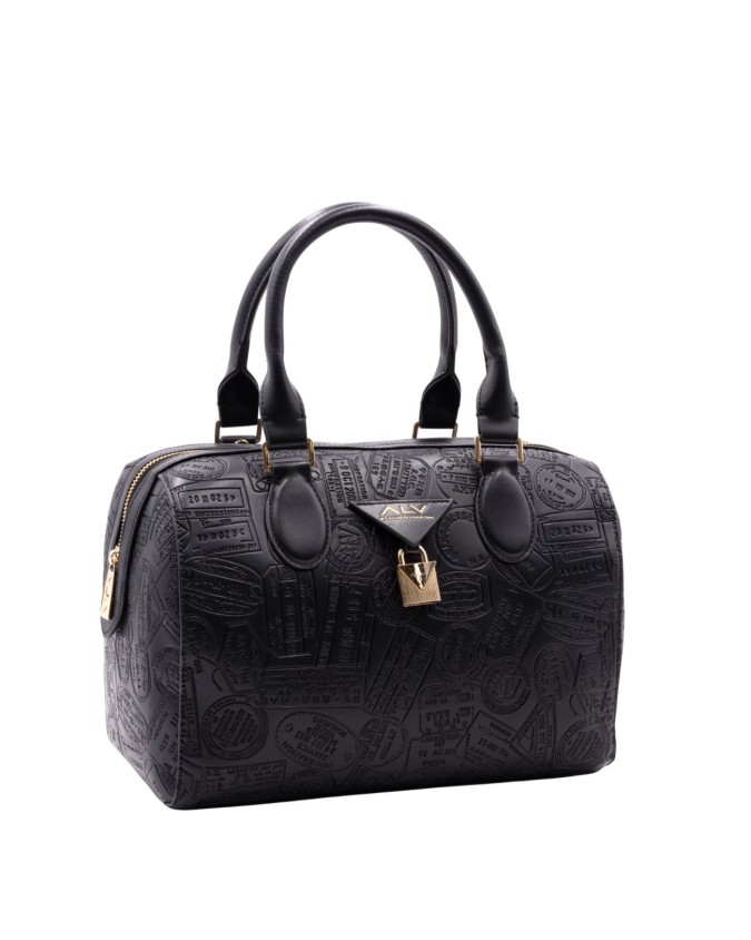 Alv By Alviero Martini - Borsa a mano bauletto con tracolla in poliuretano Big Logo