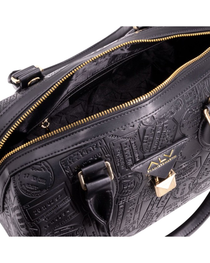 Alv By Alviero Martini - Borsa a mano bauletto con tracolla in poliuretano Big Logo