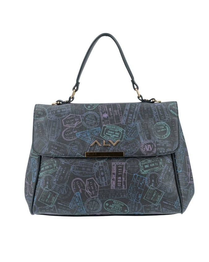  Alv By Alviero Martini - Borsa a mano con patta e tracolla