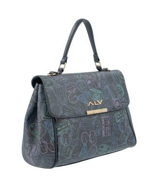 Alv By Alviero Martini - Borsa a mano con patta e tracolla Passport Classic 2